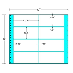 東洋印刷 M12U [タックフォームラベル 12x10インチ 8面 500折]