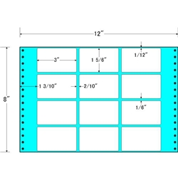 東洋印刷 M12X [タックフォームラベル 12x8インチ 12面 500折]
