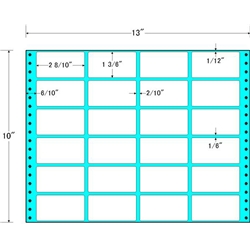 東洋印刷 M13E [タックフォームラベル 13x10インチ 24面 500折]