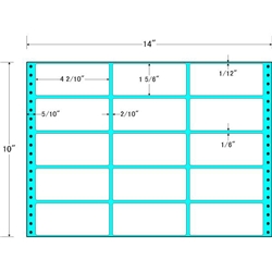 東洋印刷 M14A [タックフォームラベル 14x10インチ 15面 500折]