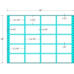 東洋印刷 M14M [タックフォームラベル 14x10インチ 20面 500折]