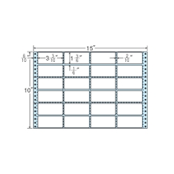東洋印刷 M15J [タックフォームラベル 15x10インチ 24面 500折]