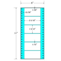 東洋印刷 MM5G [タックフォームラベル 5x11インチ 6面 1000折]