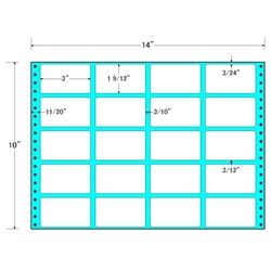 東洋印刷 MT14J [タックフォームラベル 14x10インチ 20面 500折]
