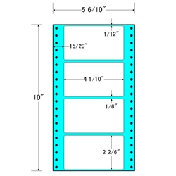 東洋印刷 MT5F [タックフォームラベル 5 6/10x10インチ 4面 1000折]