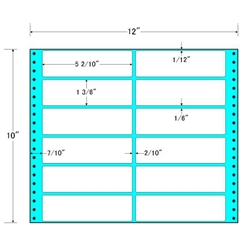 東洋印刷 MX12F [タックフォームラベル 12x10インチ 12面 500折]