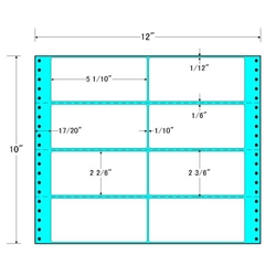 東洋印刷 MX12X [タックフォームラベル 12x10インチ 8面 500折]