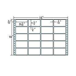 東洋印刷 M15E [タックフォームラベル 15x10インチ 20面 500折]