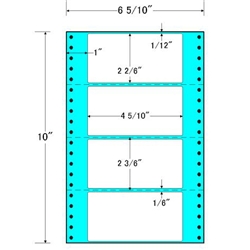 東洋印刷 MT6I [タックフォームラベル 6 5/10x10インチ 4面 1000折]
