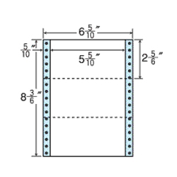 東洋印刷 MT6T [タックフォームラベル 6 5/10x8 3/6インチ 3面 1000折]