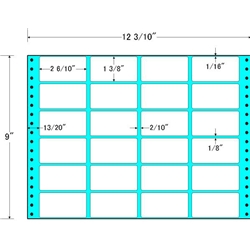 東洋印刷 MX12C [タックフォームラベル 12 3/10x9インチ 24面 500折]