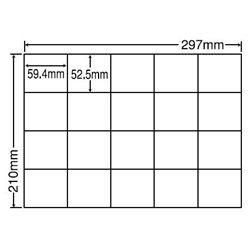 東洋印刷 C20M [シートカットラベル A4 20面(500シート)]