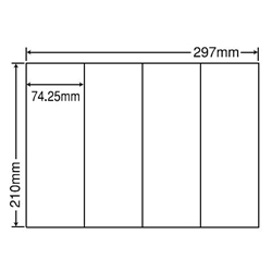 東洋印刷 C4S [シートカットラベル A4版 4面付(1ケース500シート)]
