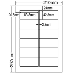 東洋印刷 FJD210 [シートカットラベル A4 12面(500シート)]
