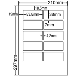 東洋印刷 LDW10MG [シートカットラベル A4 10面(500シート)]