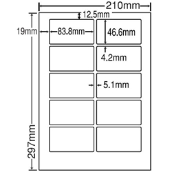 東洋印刷 LDW10MJ [シートカットラベル A4 10面(500シート)]
