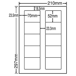 東洋印刷 LDW10ML [シートカットラベル A4 10面(500シート)]