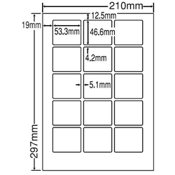 東洋印刷 LDW15MB [シートカットラベル A4 15面(500シート)]