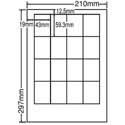 東洋印刷 LDW16S [シートカットラベル A4 16面(500シート)]