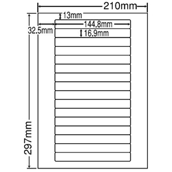 東洋印刷 LDW16T [シートカットラベル A4 16面(500シート)]