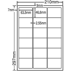 東洋印刷 LDW18PE [シートカットラベル A4 18面(500シート)]
