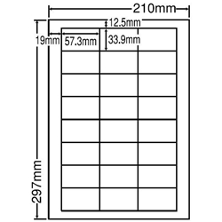 東洋印刷 LDW24U [シートカットラベル A4版 24面付(1ケース500シート)]