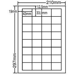 東洋印刷 LDW32U [シートカットラベル A4 32面(500シート)]