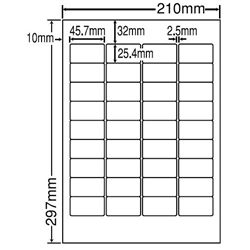東洋印刷 LDW36A [シートカットラベル A4 36面(500シート)]