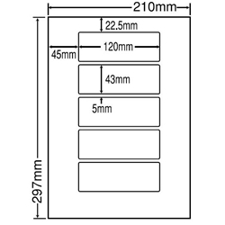 東洋印刷 LDW5M [シートカットラベル A4 5面(500シート)]