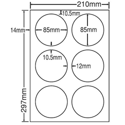 東洋印刷 LDW6GL [シートカットラベル A4 6面(500シート)]
