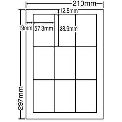 東洋印刷 LDW9GC [シートカットラベル A4 9面(500シート)]