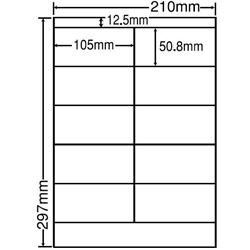 東洋印刷 LDZ10M [シートカットラベル A4 10面(500シート)]