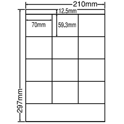 東洋印刷 LDZ12SB [シートカットラベル A4 12面(500シート)]