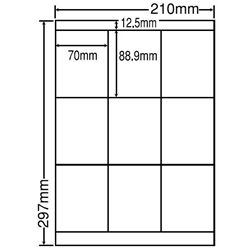 東洋印刷 LDZ9G [シートカットラベル A4 9面(500シート)]
