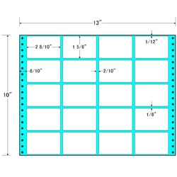 東洋印刷 M13D [タックフォームラベル 13x10インチ 20面 500折]