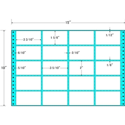 東洋印刷 MT15H [タックフォームラベル 15x10インチ 20面 500折]