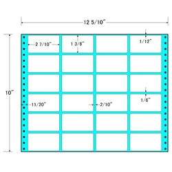 東洋印刷 MX12H [タックフォームラベル 12 5/10x10インチ 24面 500折]