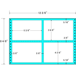 東洋印刷 MX12J [タックフォームラベル 12 2/6x8 4/8インチ 4面 500折]