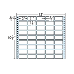 東洋印刷 M12C [タックフォームラベル 12x10 3/6インチ 45面 500折]
