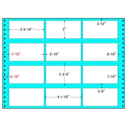 東洋印刷 M13H [タックフォームラベル 13 6/10x10インチ 12面 500折]