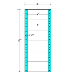 東洋印刷 MM5A [タックフォームラベル 5x12インチ 6面 1000折]