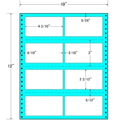 東洋印刷 M10W [タックフォームラベル 10x12インチ 8面 500折]