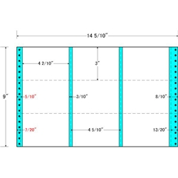 東洋印刷 M14K [タックフォームラベル 14 5/10x9インチ 9面 500折]