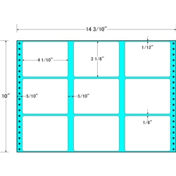 東洋印刷 M14V [タックフォームラベル 14 3/10x10インチ 9面 500折]