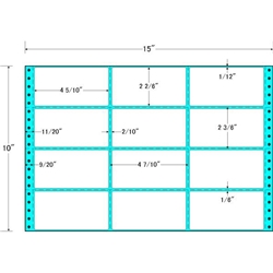 東洋印刷 M15C [タックフォームラベル 15x10インチ 12面 500折]