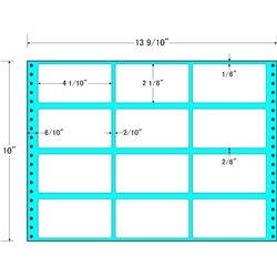東洋印刷 MH13A [タックフォームラベル 13 9/10x10インチ 12面 500折]