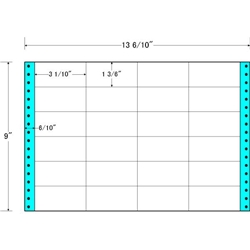 東洋印刷 MH13B [タックフォームラベル 13 6/10x9インチ 24面 500折]