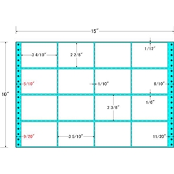 東洋印刷 MT15K [タックフォームラベル 15x10インチ 16面 500折]