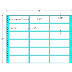 東洋印刷 M15B [タックフォームラベル 15x11インチ 18面 500折]