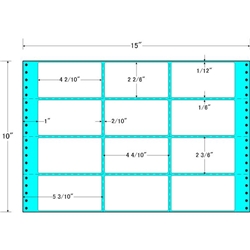 東洋印刷 M15V [タックフォームラベル 15x10インチ 12面 500折]